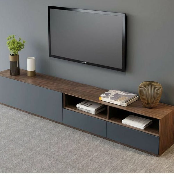 TV unit with 2 leaves, 40 x 180 cm - black brown - TV36