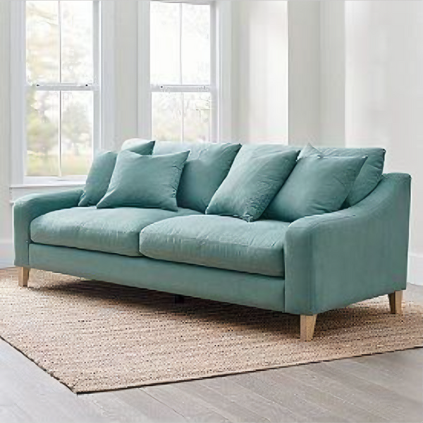 Beech wood sofa 85x210 cm - Mint Green - Km 237