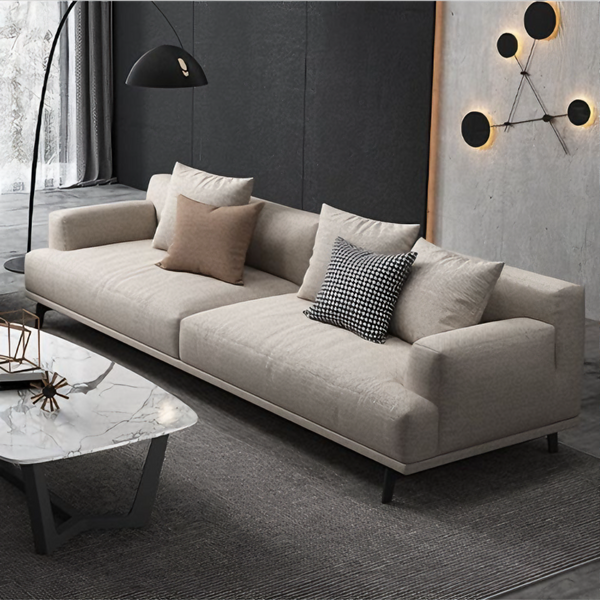 Beech Wood Sofa 85x240 cm - Grey - Km294