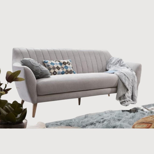 Beech Wood Sofa 80x190 cm - Grey - Km272
