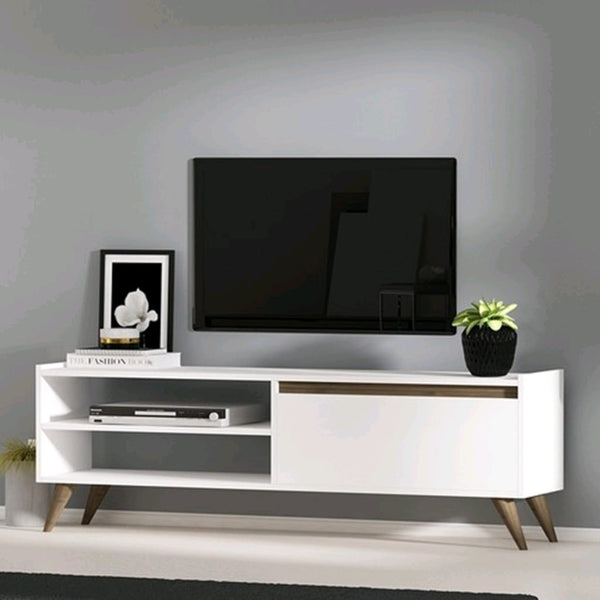 وحدة تليفزيون 45×140 سم - ابيض بني - MK.A019
