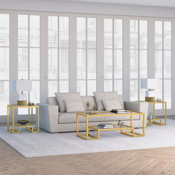 segalfurniture.com -ترابيزة قهوة معدن 2 دور 50×100 سم - ذهبي سيجال