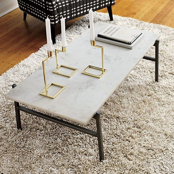 segalfurniture.com -ترابيزة قهوة معدن 110×55 سم - اسود ابيض سيجال