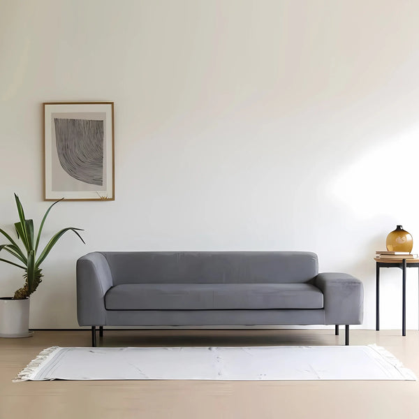 Beech wood sofa 75×200 cm - gray - BAD11 