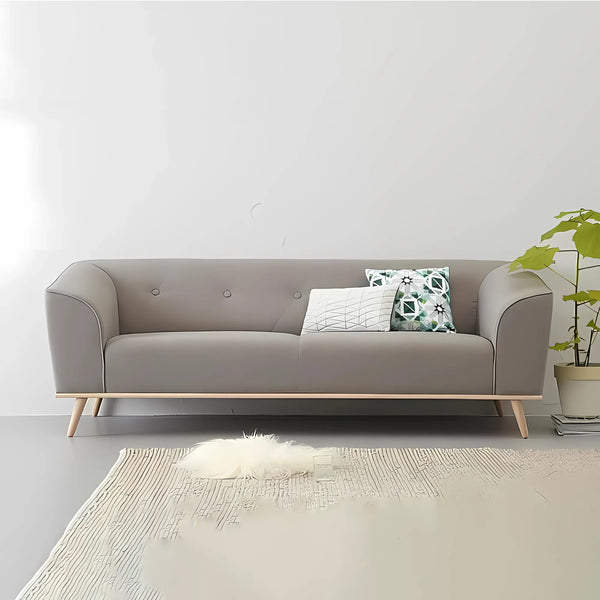 Beech wood sofa 75×200 cm - coffee - BAD13 