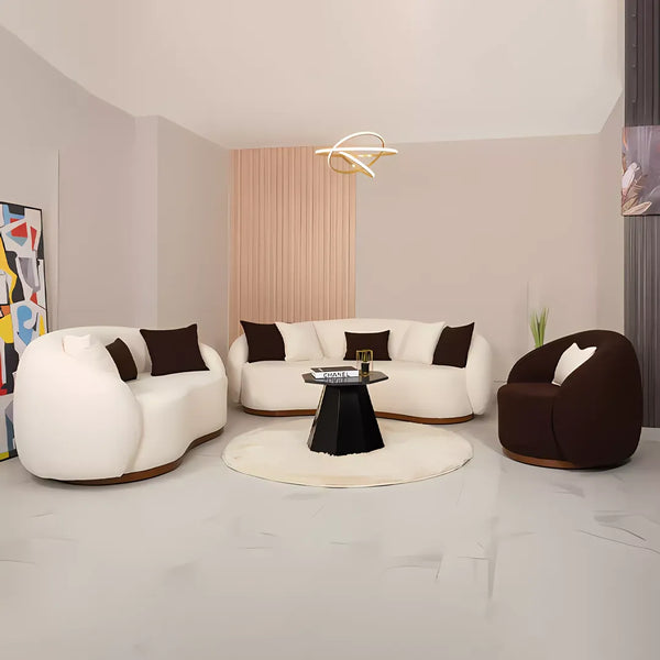 Rolex sofa set of 3 pieces - gray cashmere - BEDL12 
