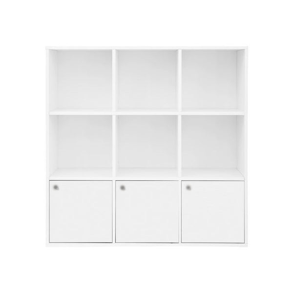 مكتبة 3 درفة 120×30 سم - ابيض -  BKS01