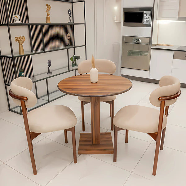 3 Piece Kitchen Table - Beige Brown - CDINR5