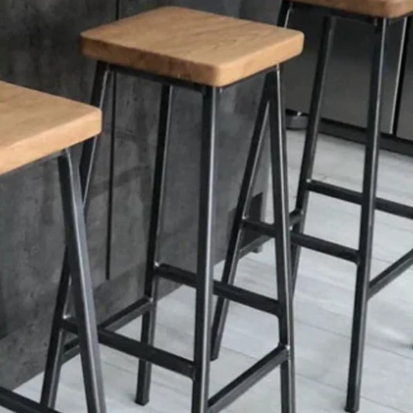 كرسي بار ستيل 35×75 سم - اسود بني - Chair.12