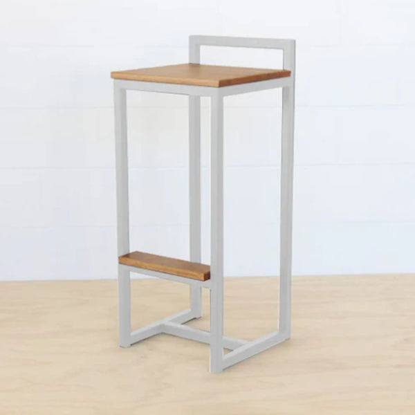 كرسي بار ستيل 35×75 سم - ابيض بني - Chair.14