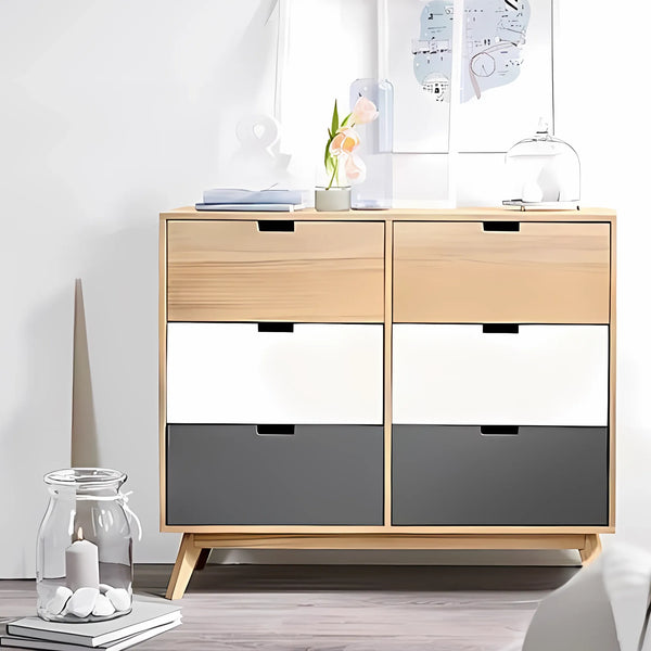 وحدة ادراج 6 درج 100×80 سم - متعدد الألوان - ELT-P20