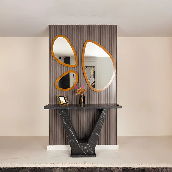 Wooden console, 2 floors, 90×100 cm - white - EL-A4