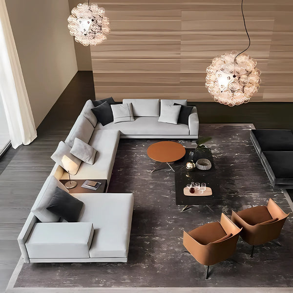 U-shaped corner 3 pieces 210x410 cm - Grey - Km 204 