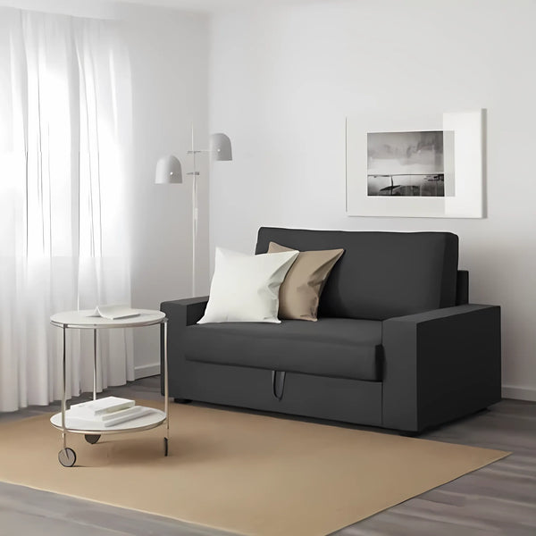 Sofa bed, beech wood, 85 x 160 cm - grey - Km271