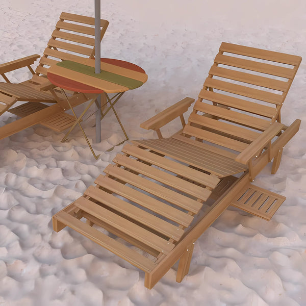 شيزلونج منطوي متحرك خشب موسكى 200×65 سم - MH011-1