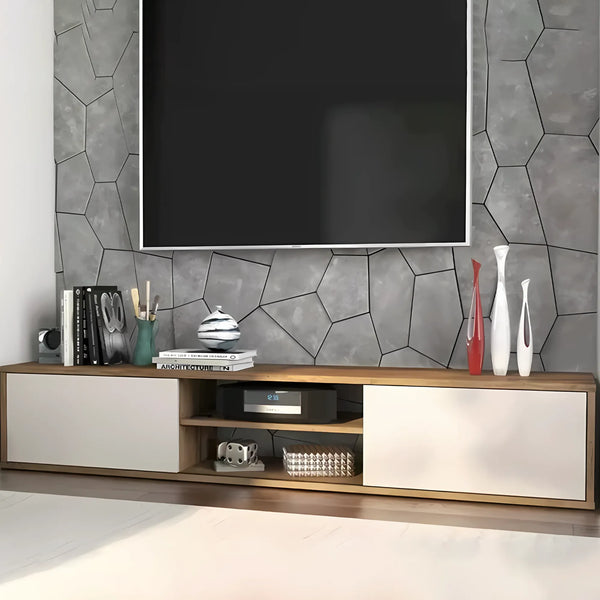 وحدة تليفزيون 42×160 سم - بيج ابيض - MK.A016