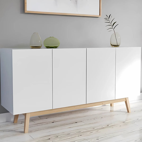 بوفية 4 دلفة 160×80 سم - ابيض بيج - MK.A039