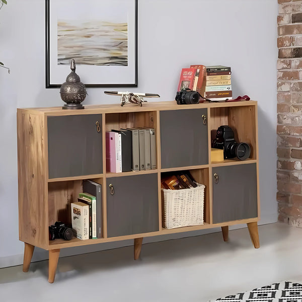 بوفية 4 دلفة 160×80 سم - بني رمادي - MK.A041