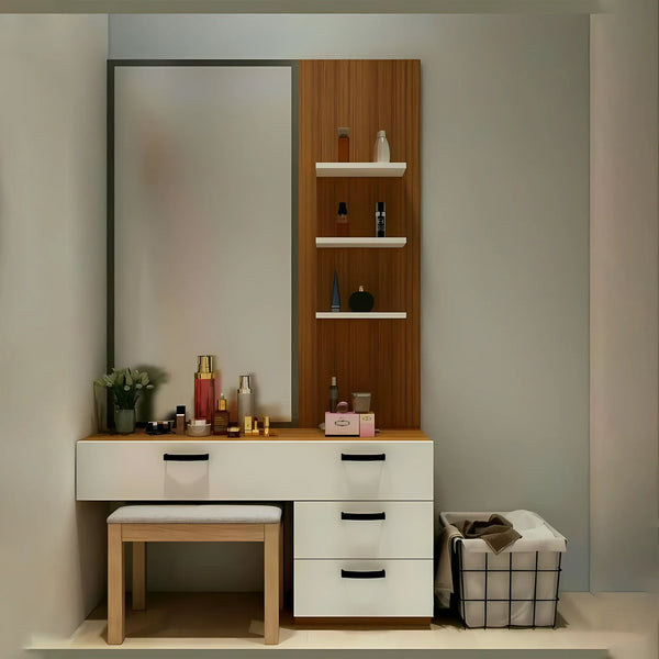 تسريحة 190×174 سم - ابيض بني - MK.A094