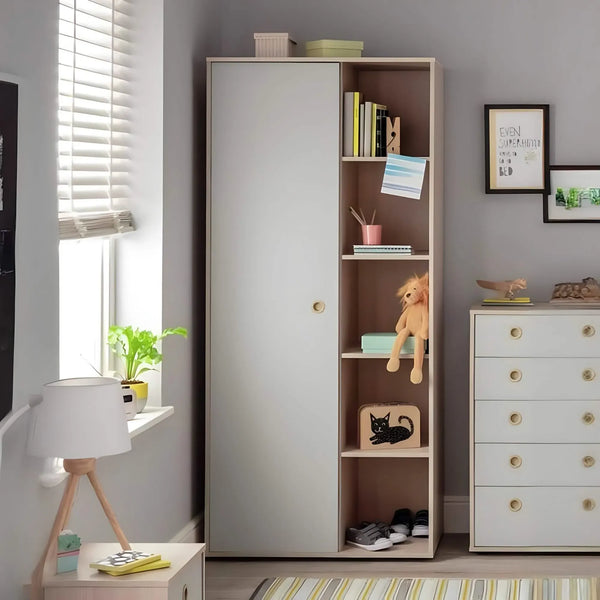 دولاب ملابس اطفال خشب ام دى اف 80×200 سم - MK.C4