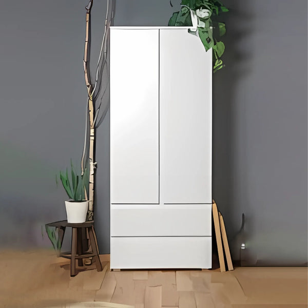 دولاب ملابس 80×200 سم - ابيض - TOP28