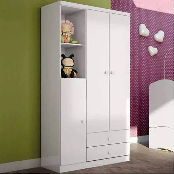 دولاب ملابس 120×200 سم - ابيض - TOP29