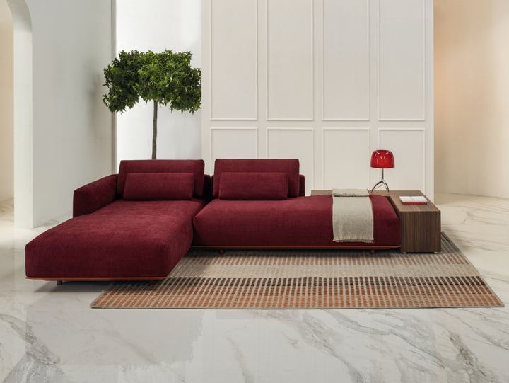 ركنة بمكتبة خشب زان حرف ال 200×325 سم - نبيتي بني - WS103 سيجال
