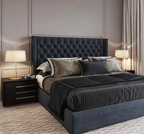 <img src="puppy.jpg" alt="سرير خشب مع كمود متعدد المقاسات - رمادي غامق,Segal Furniture"/>