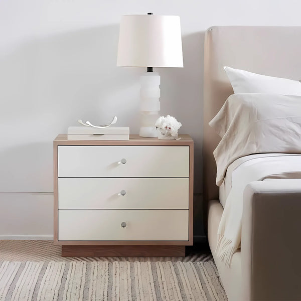 كمود 3 درج 60×60 سم - ابيض بيج - WS2346