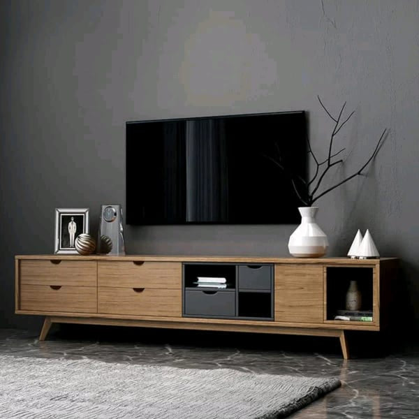 وحدة تليفزيون 50×180 سم - رمادي بيج - MK.B25