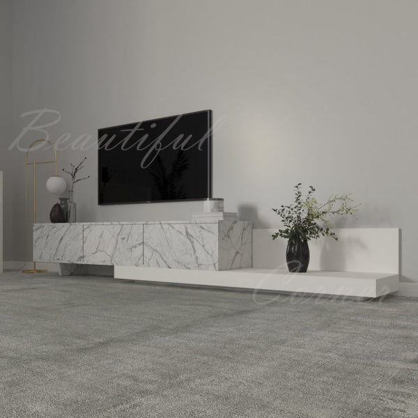 وحدة تليفزيون 40×220 سم - ابيض - MK.B34