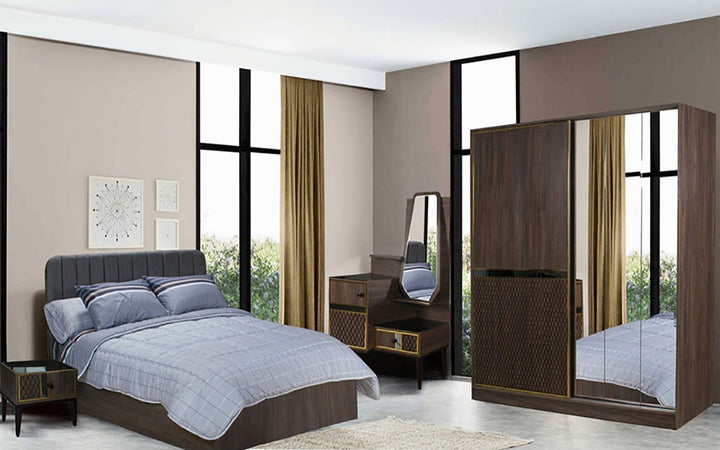 <img src="puppy.jpg" alt="غرفة نوم شايني 5 قطع - بني ذهبي - BEDR8,Segal Furniture"/>