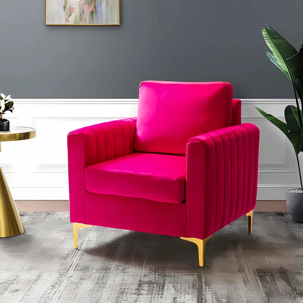 Beech wood armchair 80x85 cm - Fuchsia - km218