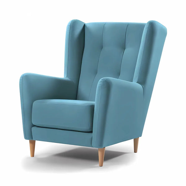 Beech wood armchair 75x85 cm - blue - km219