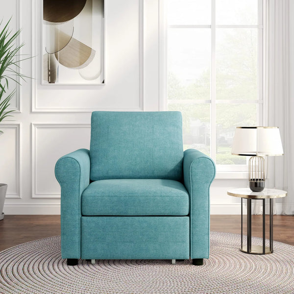 Beech Wood Bed Chair 90x105 cm - Mint Green - km221
