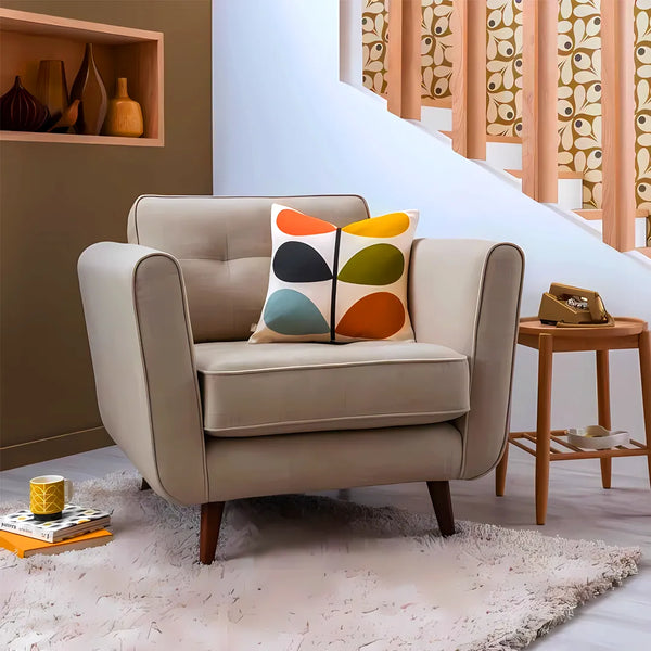 Beech wood armchair 80x80 cm - Beige - km224