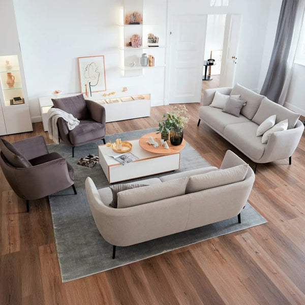 4-piece living room set - gray brown - km276