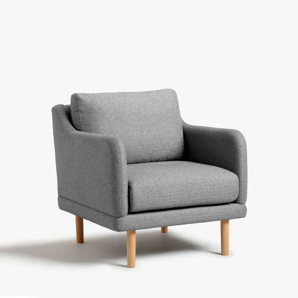 Beech wood armchair 75x80 cm - grey - km288