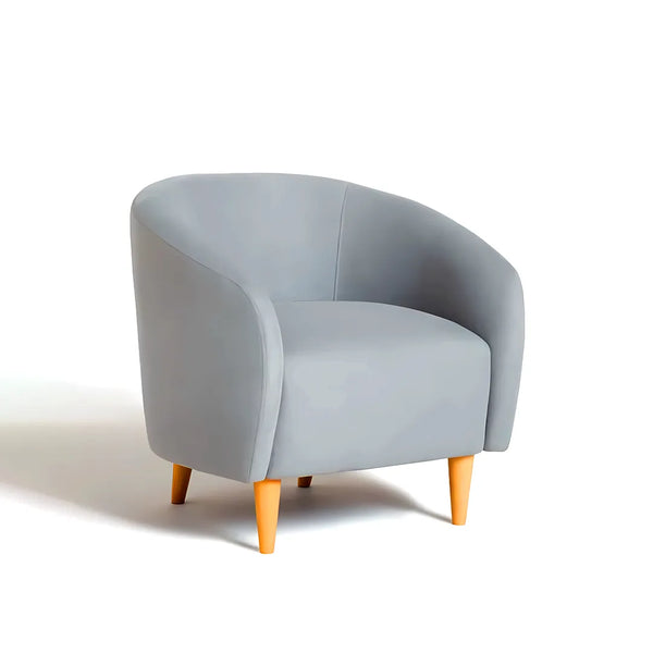 Beech wood armchair 80x70 cm - grey - km308