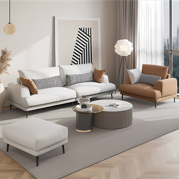 Three-piece living room set - camel gray - km334