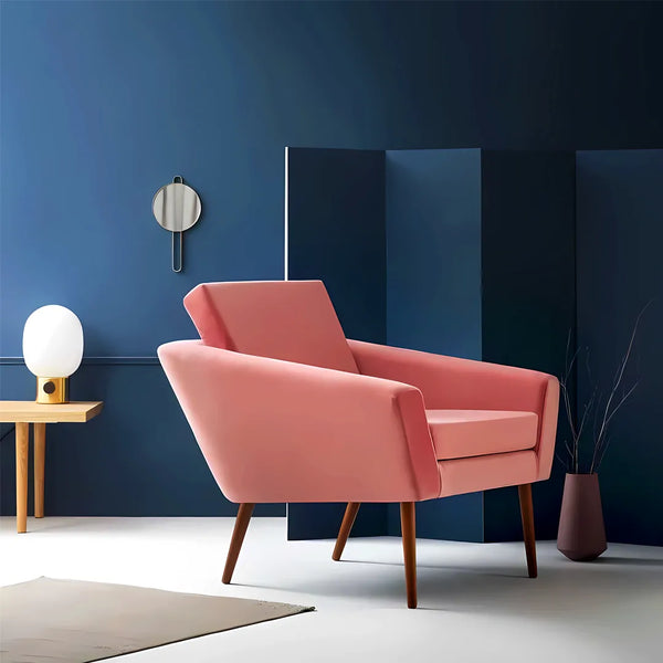 Chair with pouf beech wood 80x85 cm - Kashmir - km338